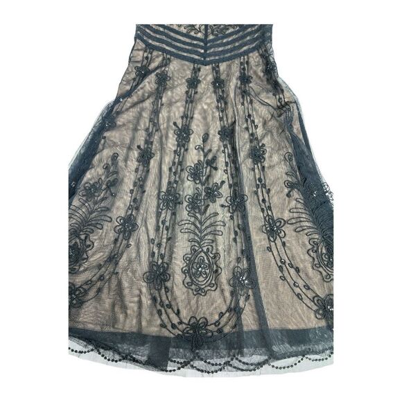 BCBG Maxazria Black Lace Sleeveless Dress Sz 2 Retro 1920’s, Gatsby - Picture 8 of 9